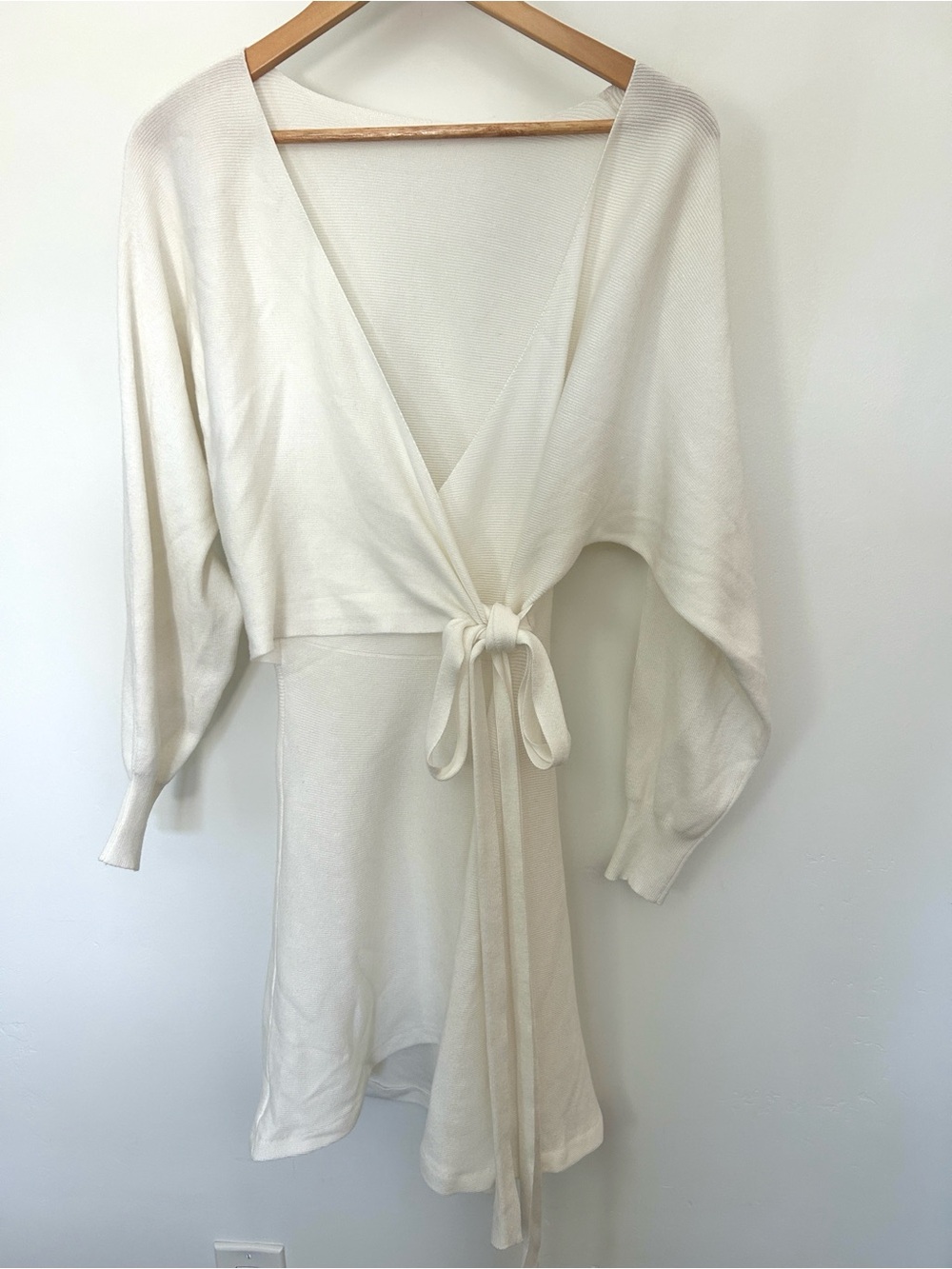 Long Sleeve Sweater Wrap Dress - Picture 5 of 13